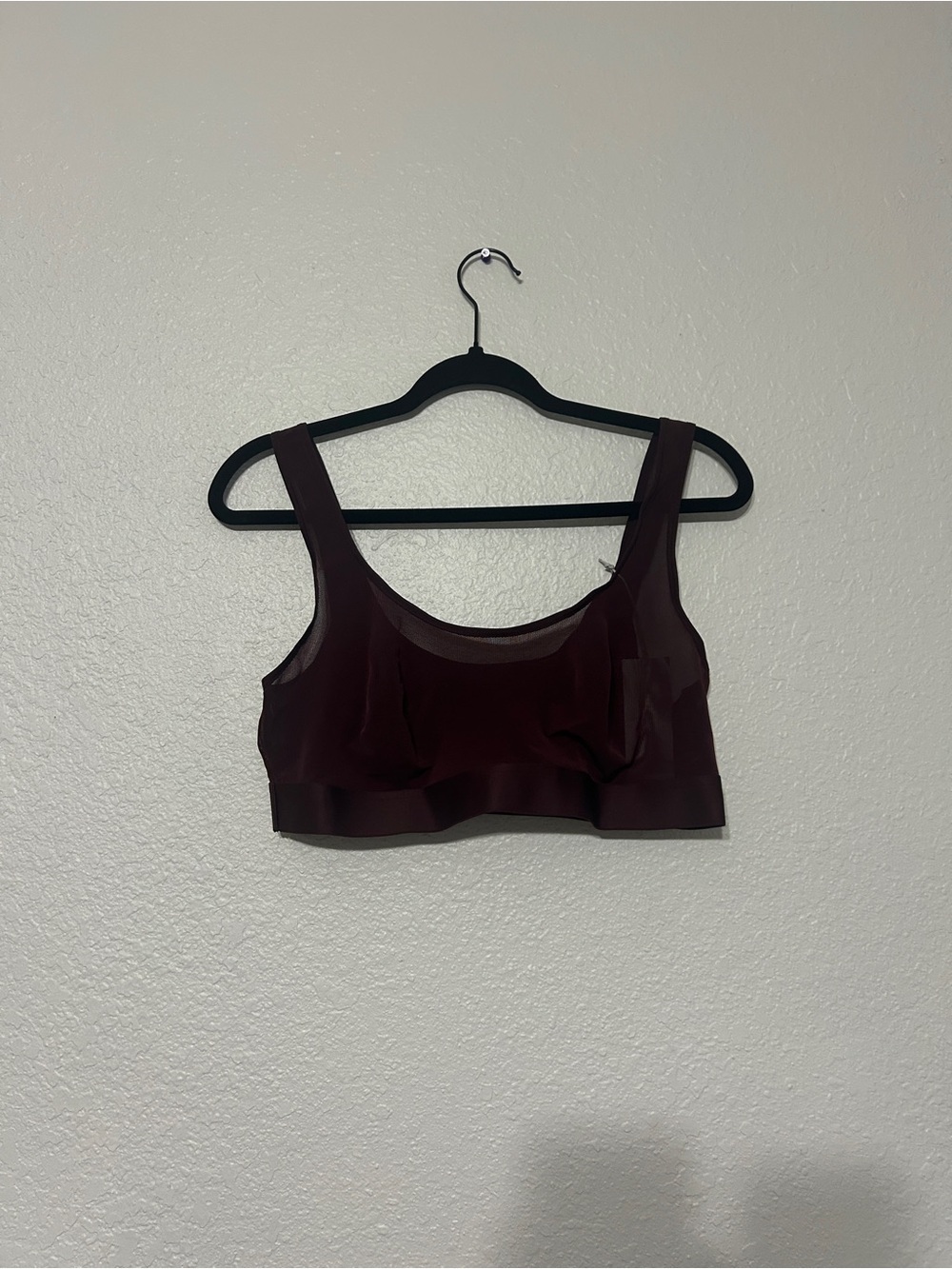Native Burgundy Wireless Crop Bra